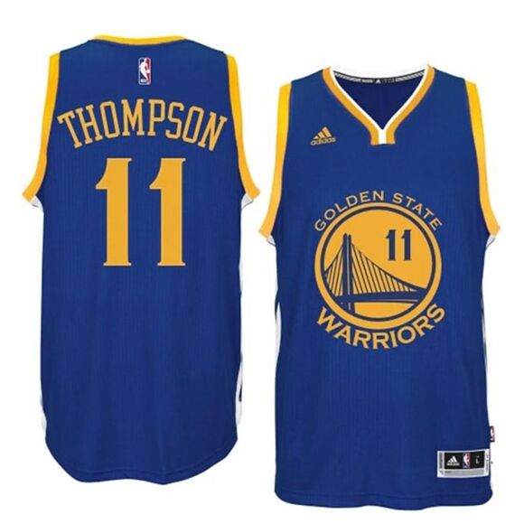 Golden State Warriors #11 Klay Thompson 2014-15 New Swingman Road Blue Jersey YM